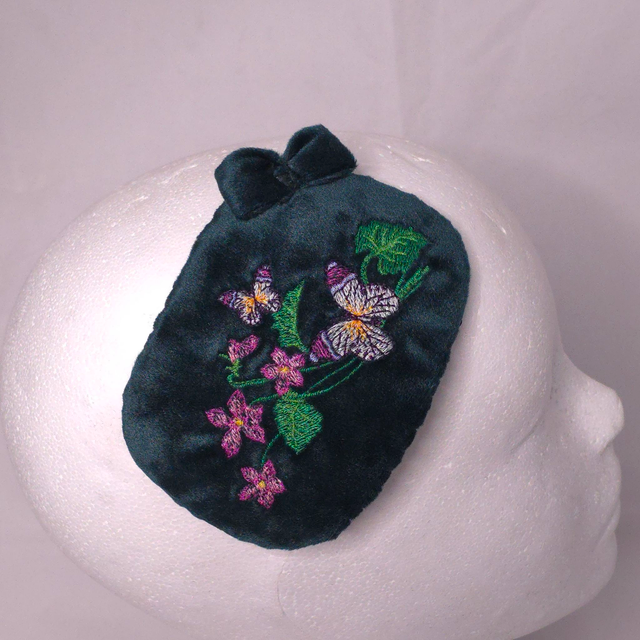 Fascinator rectangulaire – Jardin & papillons