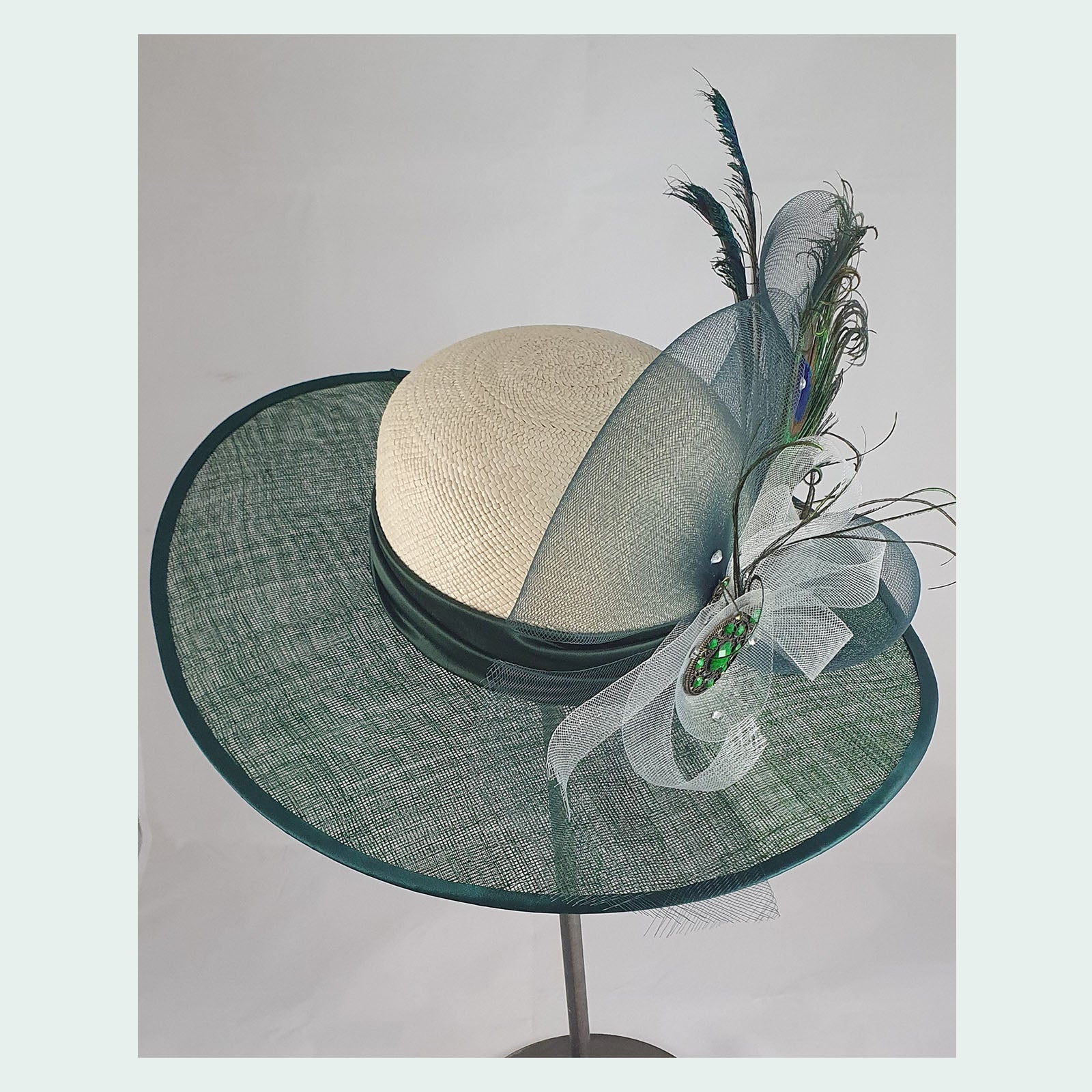 Capeline — paille Panama et sinamay