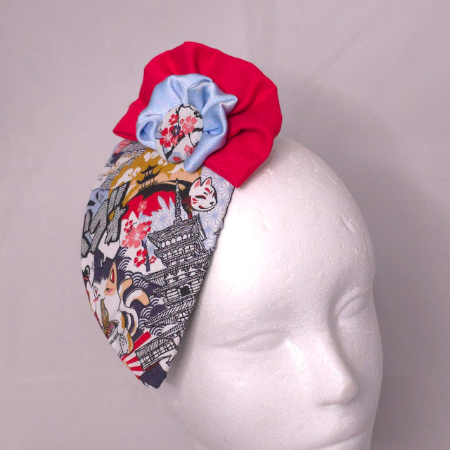 Fascinator goutte – Motifs japonais illustrés