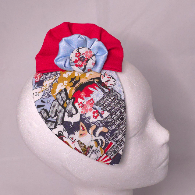 Fascinator goutte – Motifs japonais illustrés