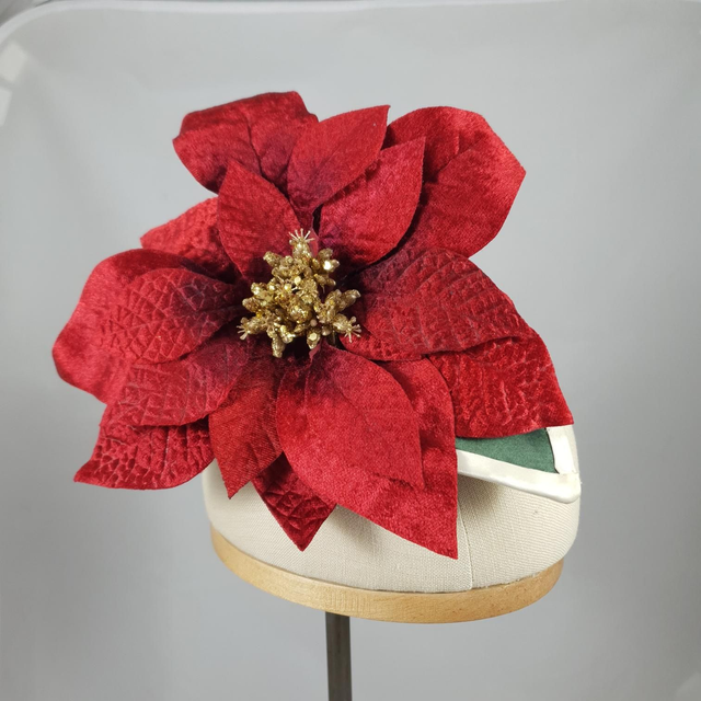 Fascinator goutte – Fleur écarlate