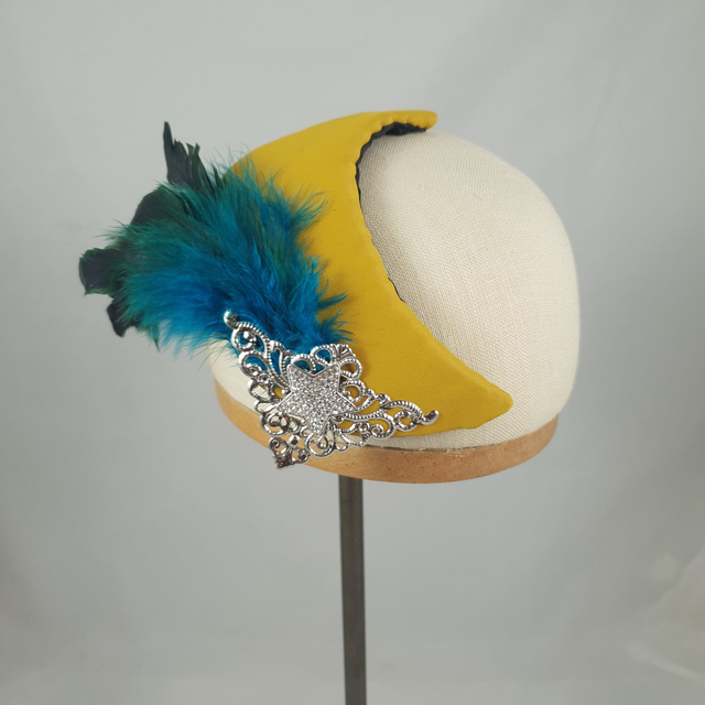 Fascinator demi-lune – Moutarde