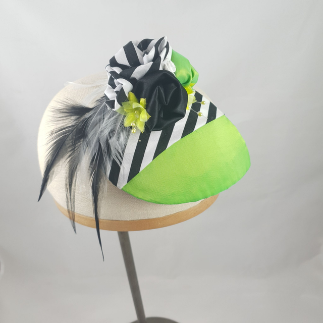 Fascinator goutte – Vert graphique