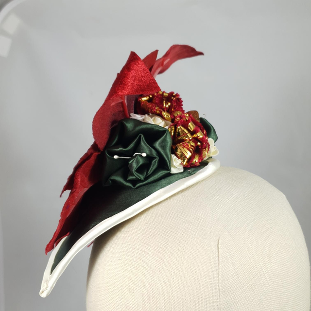 Fascinator goutte – Fleur écarlate
