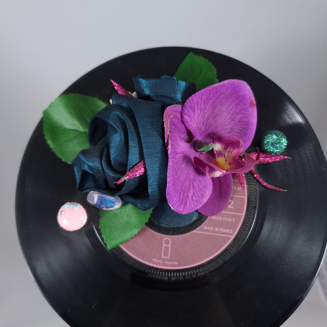 Fascinator disque – Rétro fleuri