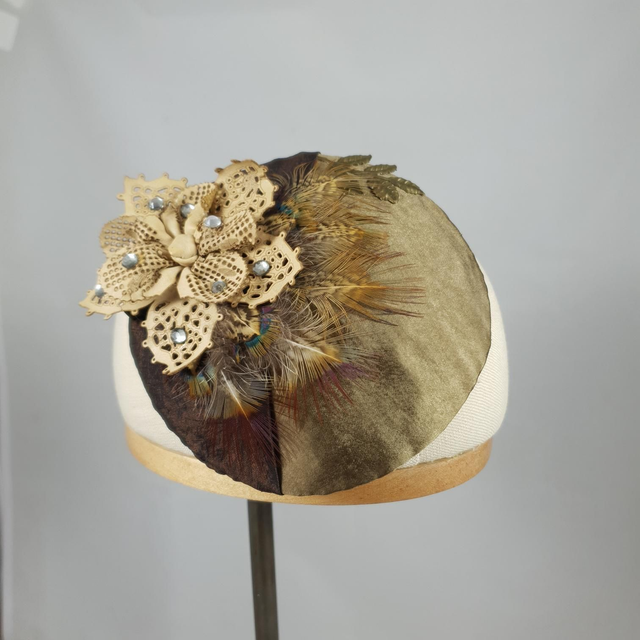 Fascinator rond – Capuccino