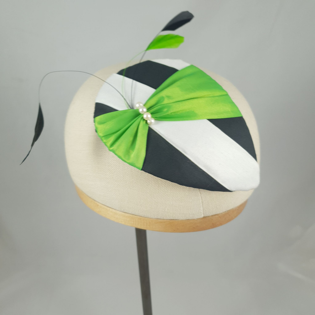 Fascinator goutte – Graphique vert acide