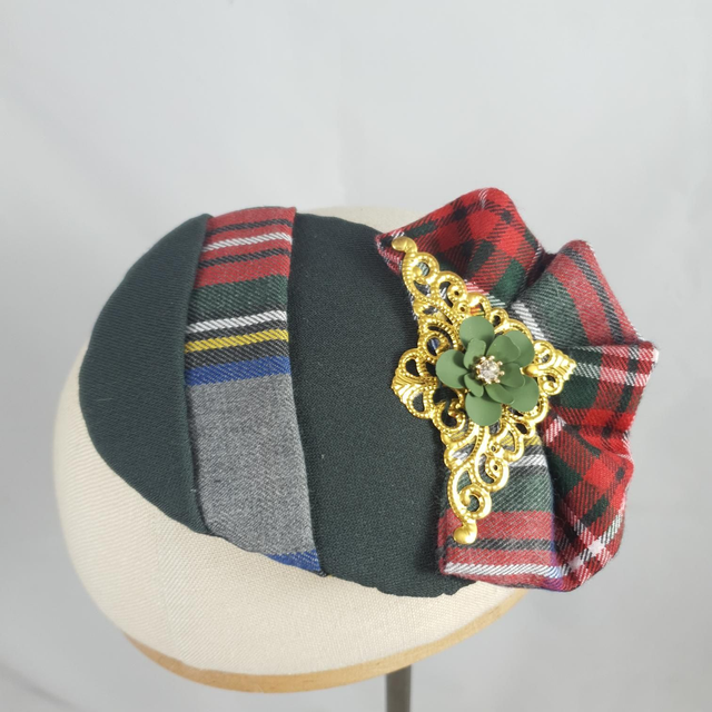Fascinator rectangulaire – Motif tartan