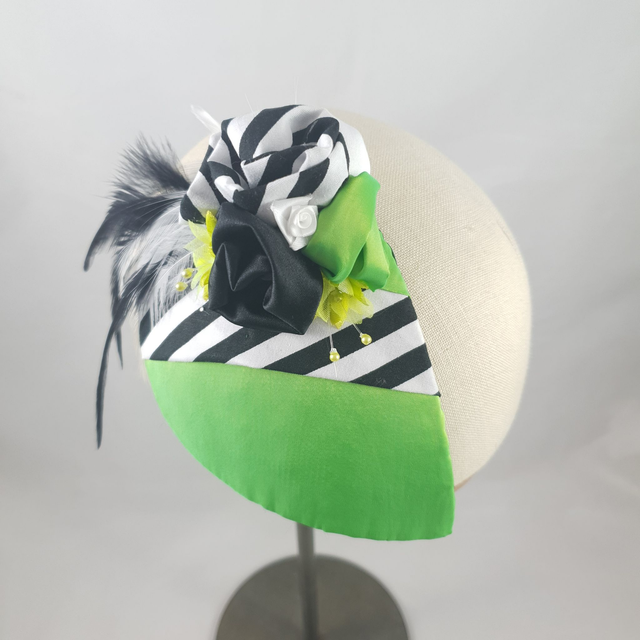 Fascinator goutte – Vert graphique